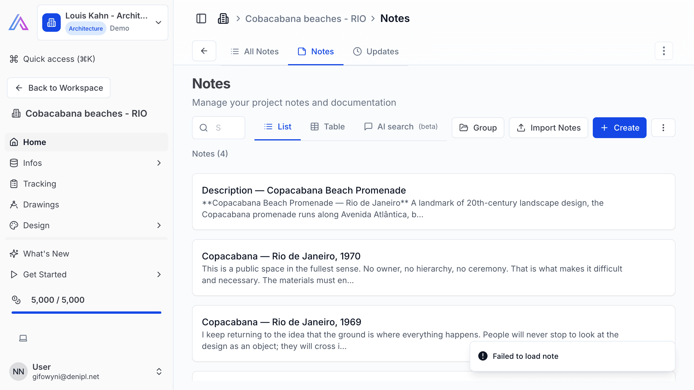 notes editor