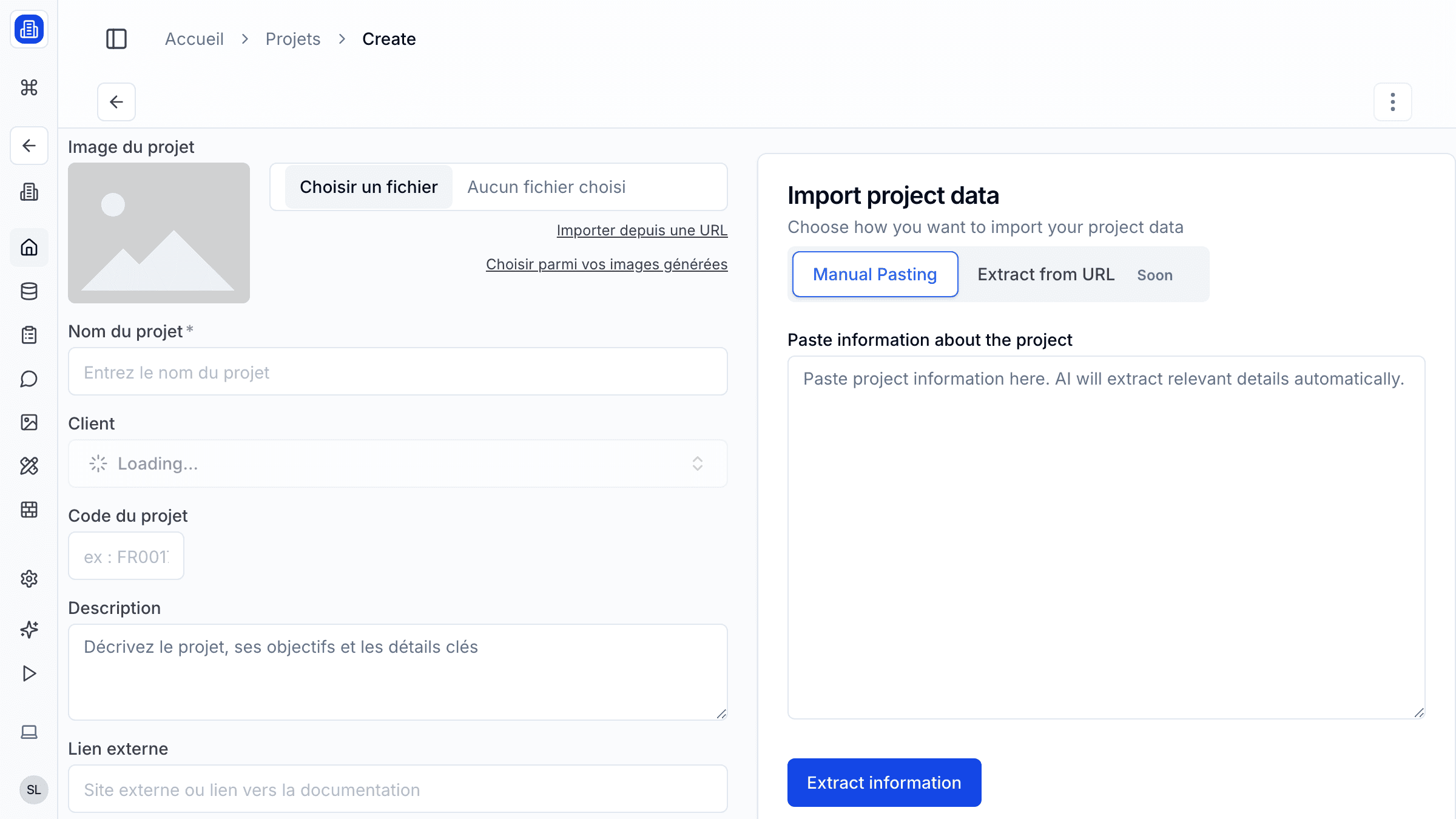projects create flow