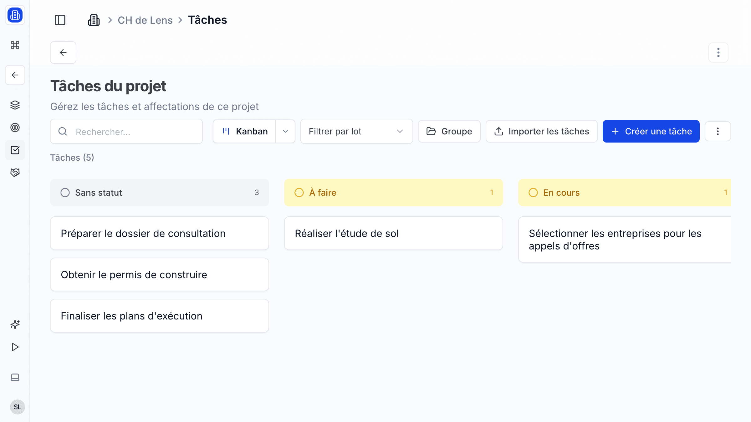 tasks board view