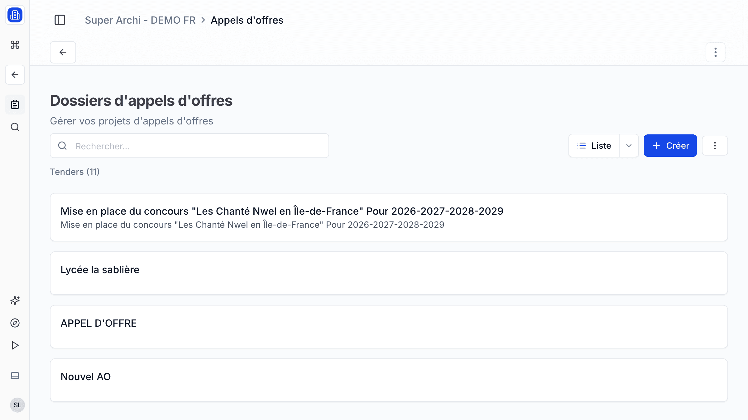 tenders list